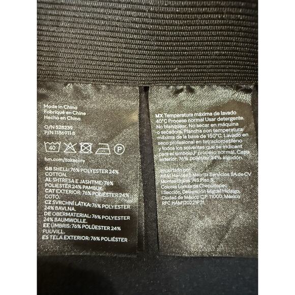 NWT H&M Black And White Textured Mini Skirt Women’s Size 12 Classic Chic NEW - Picture 8 of 10